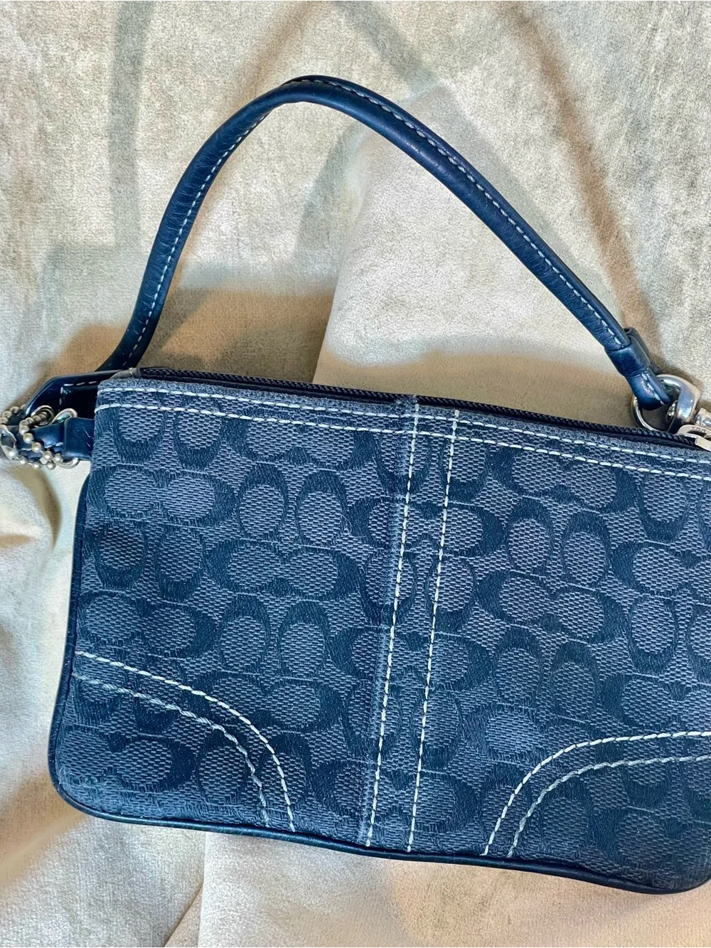 Coach Black Signature Canvas Wristlet